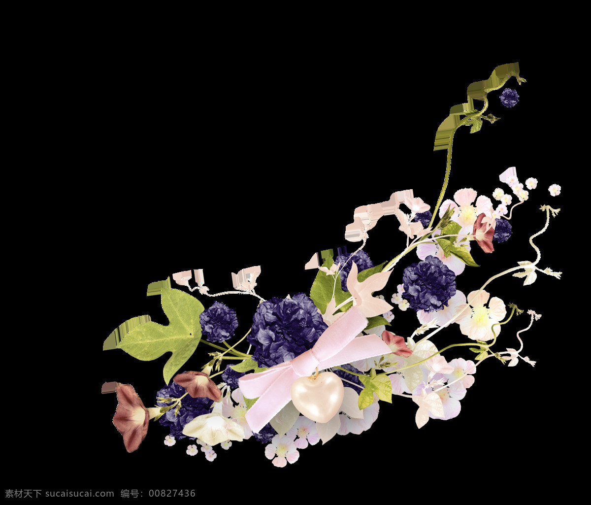 欧式 创意 花朵 植物 装饰 花纹图案 纹理 精美 装饰图案 鲜花 花篮 花边 树叶