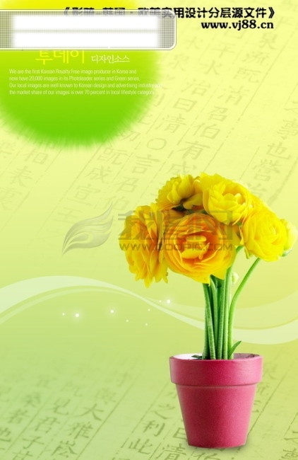 鲜花免费下载 psd源文件 插花 花朵 花卉 花束 盆栽 鲜花 艺术 影骑 韩国 实用 分层 源文件
