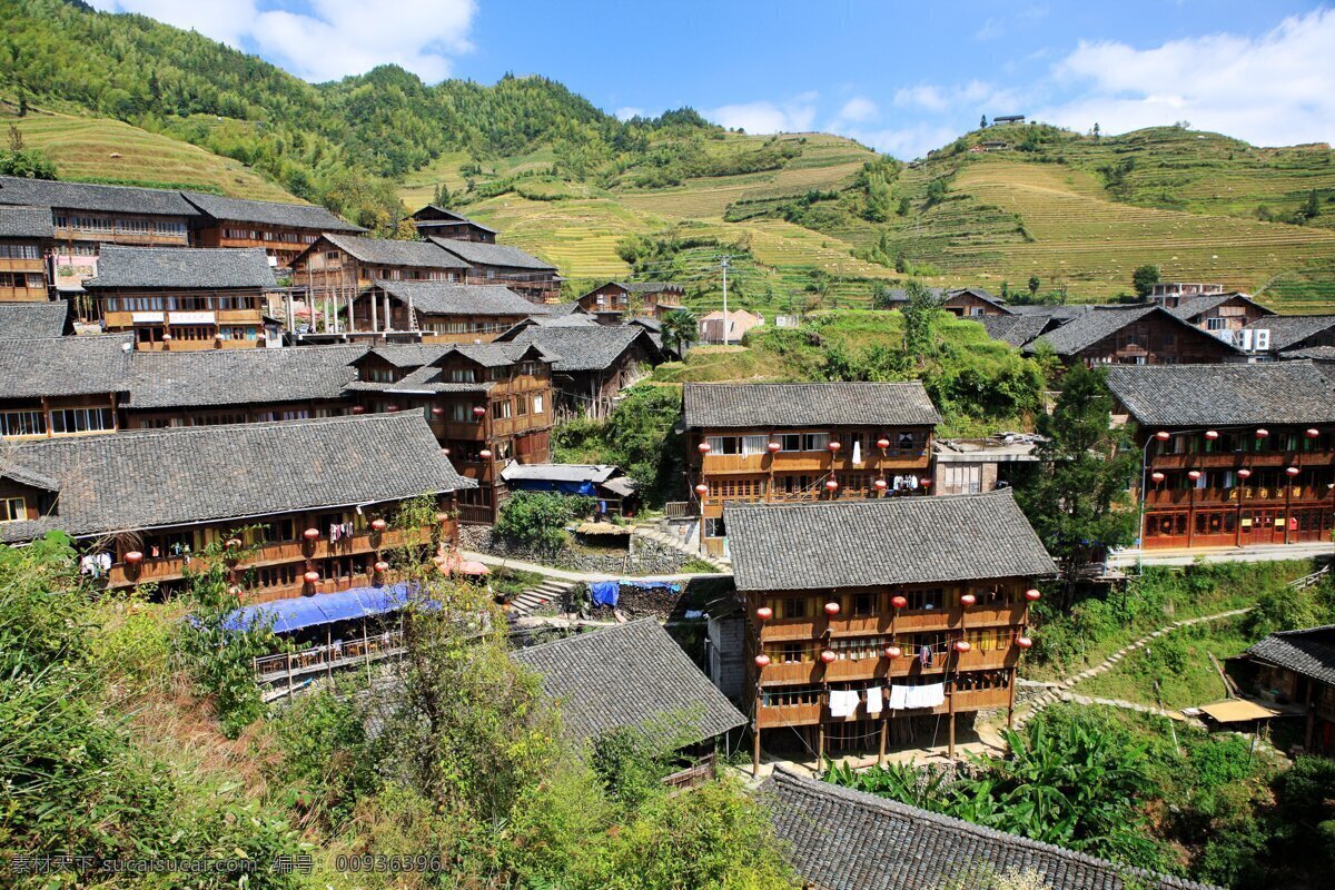 金 竹 壯 寨 民居 白云 廣西 藍(lán)天 山巒 田園風(fēng)光 自然景觀 金竹壯寨民居 龍脊 金竹 壯寨 龍脊壯鄉(xiāng) 矢量圖 日常生活