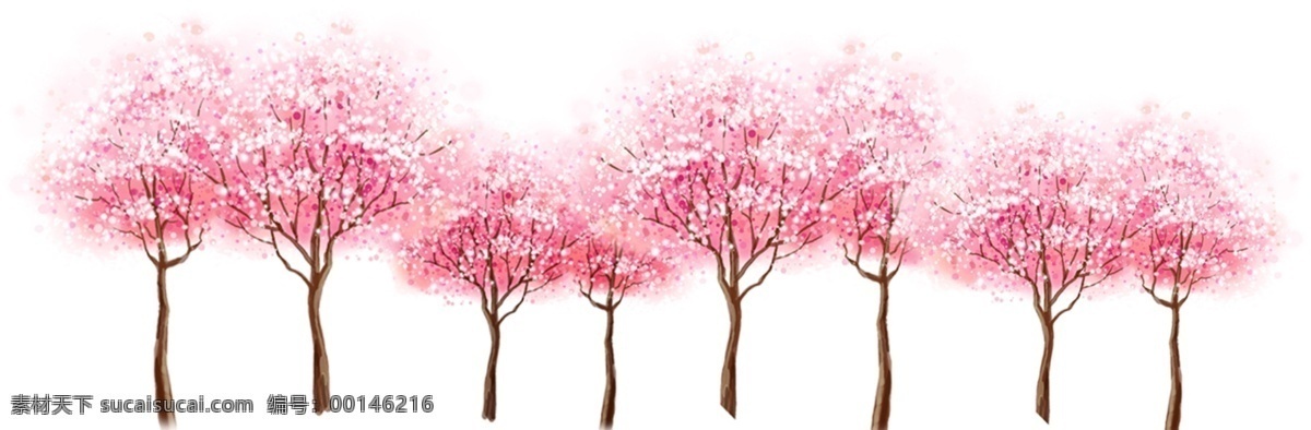 樱花 春季 浪漫 海报 粉色 合成 png格式