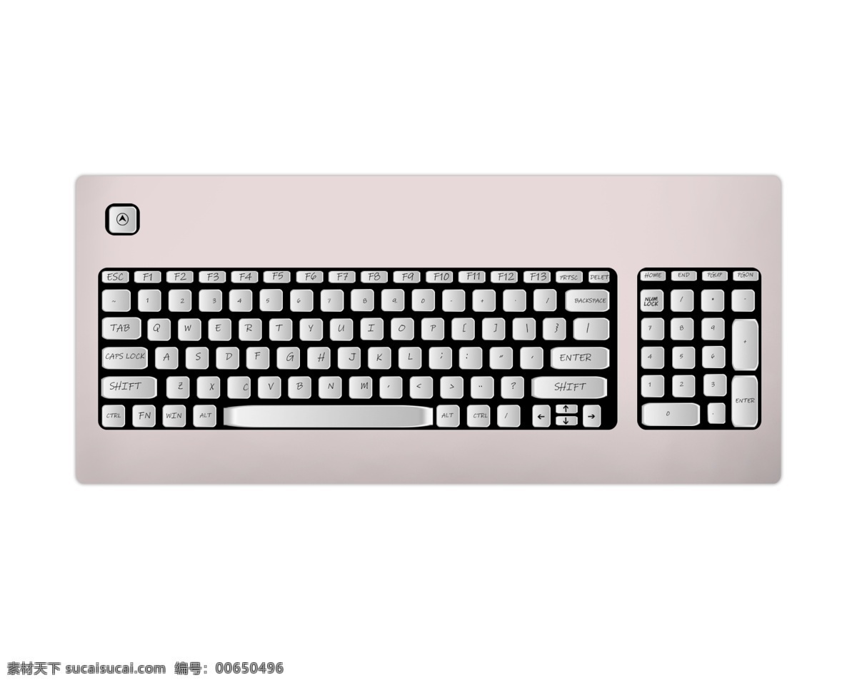 白色 电脑 键盘 手绘 插画 手绘插画 计算机 卡通键盘 电脑键盘 按键 字母数字 实用 游戏