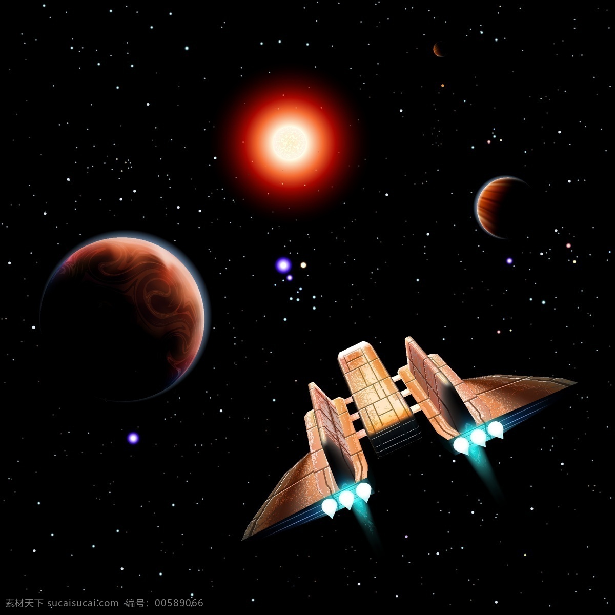 太空中的飛船 太空 飛船 宇宙 星空背景 夢幻星空 夢幻背景 星球 星體 底紋背景 底紋邊框 矢量素材 現(xiàn)代科技 黑色