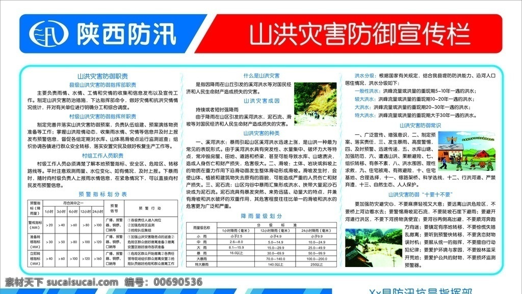 山洪 災(zāi)害 防汛 宣傳欄 山洪災(zāi)害 防污宣傳欄 水利局
