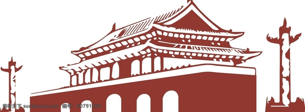 建軍節(jié) 建黨 節(jié) 天安門 簡約 剪影 建筑 建黨節(jié)