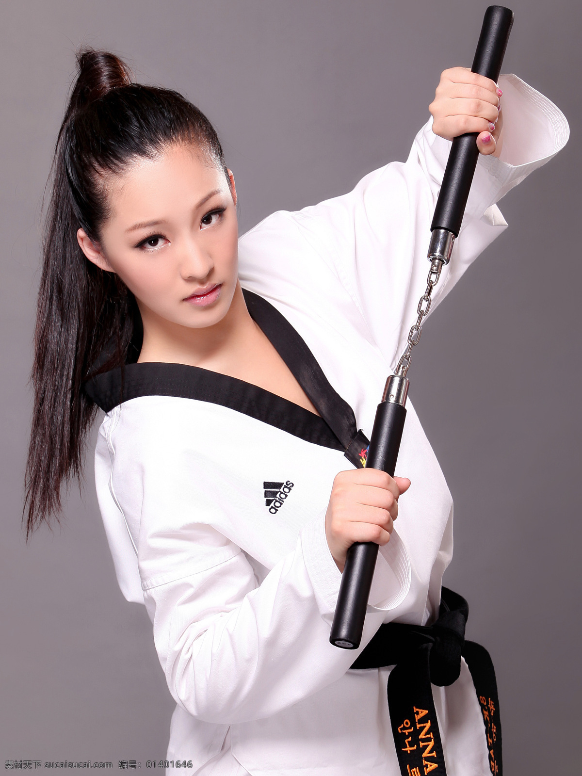 崔安娜 跆拳道 写真 美国 华裔 小姐 冠军 明星偶像 人物图库