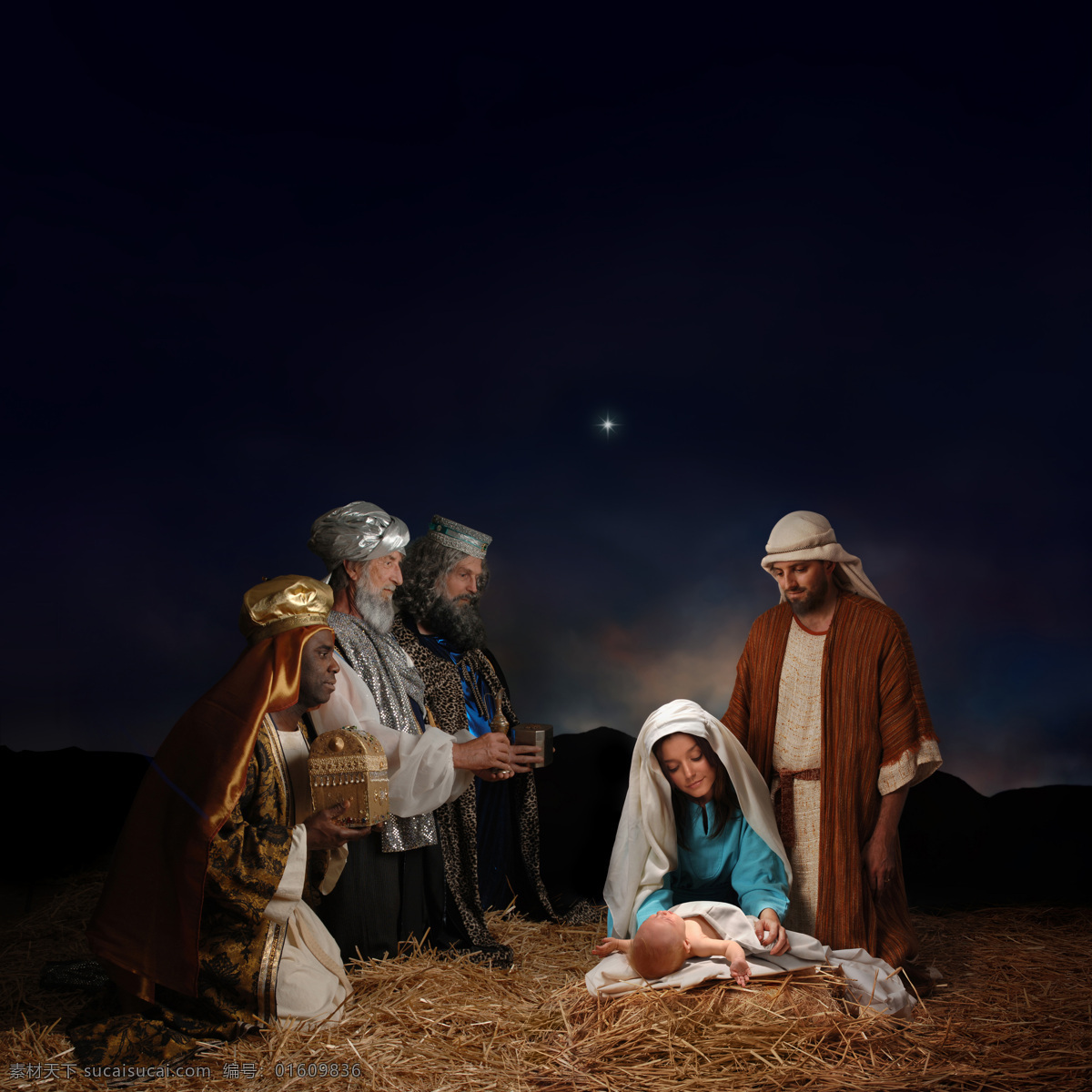 圣诞节 油画 节日素材 基督教 耶稣 圣母 宗教 圣诞节图片 生活百科