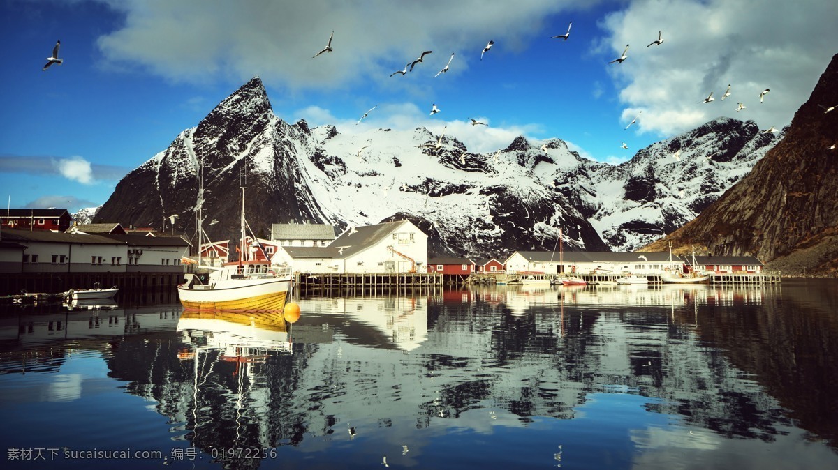 挪威风光 自然 旅游 雪山 雪景 挪威 罗弗敦群岛 景色 山水 水 山水风景 自然风景 自然景观 自然风光 世界风光