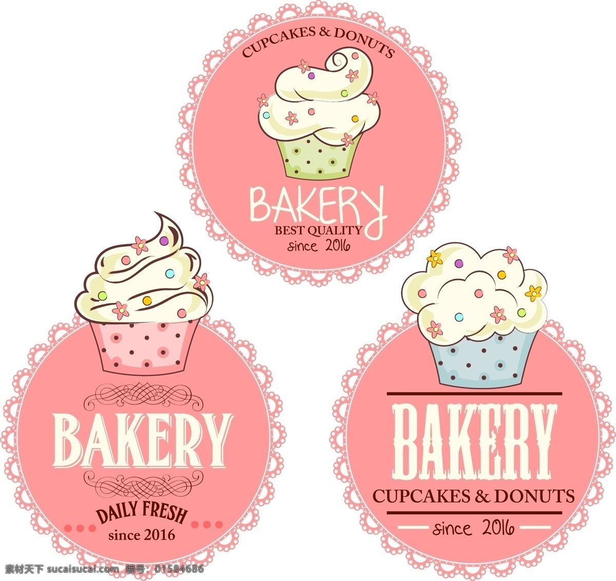 纸杯 蛋糕 标签 粉色 纸杯蛋糕 烘培食品 面包店 矢量 高清图片