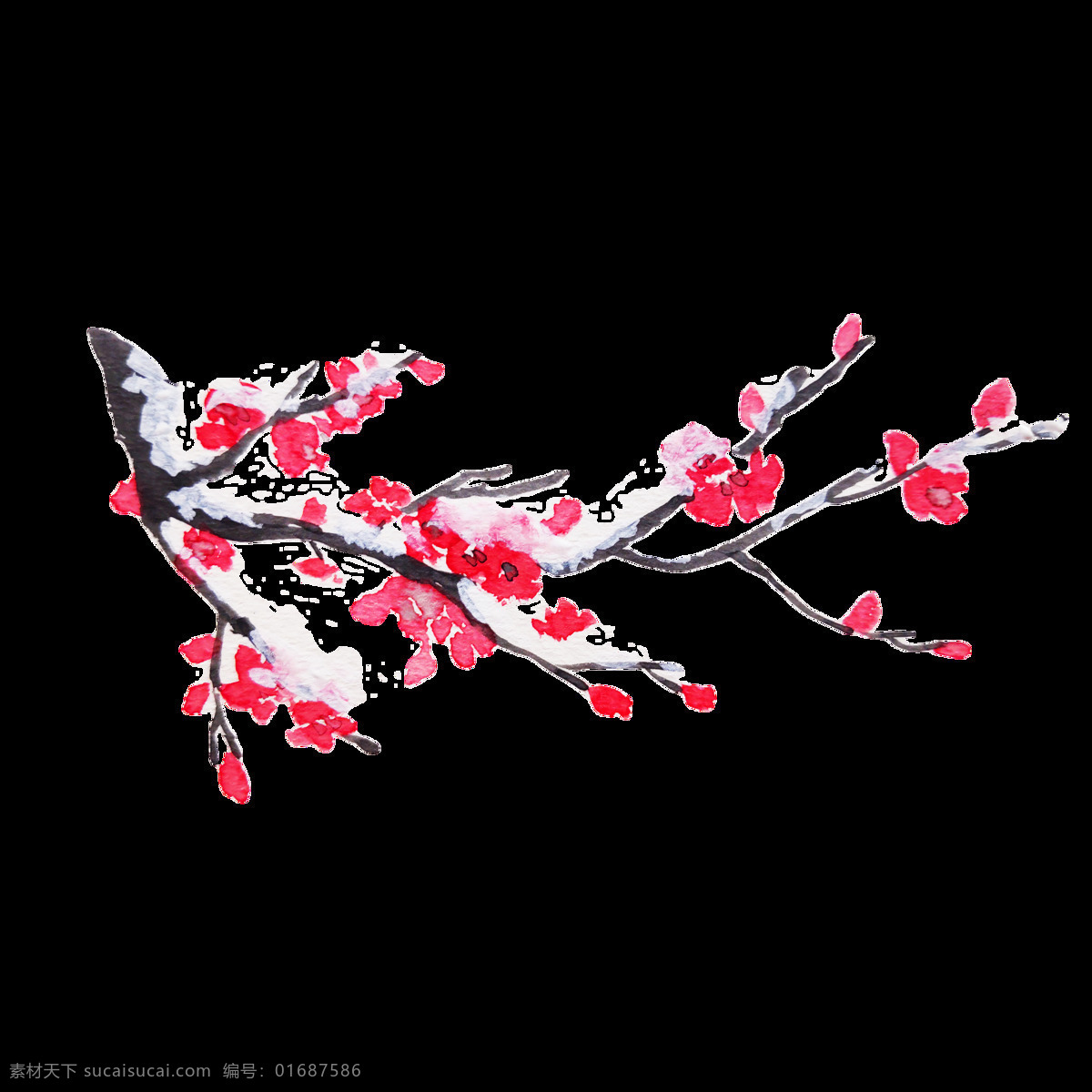 梅花樹枝元素 梅花樹枝 梅花 梅花樹枝主題 梅花樹枝裝飾 梅花樹枝素材 中國(guó)風(fēng)梅花 裝飾 手繪 水墨 樹枝 花朵 花卉 節(jié)日 喜慶 慶祝 設(shè)計(jì)素材 元素 免 摳 透明png png格式 扣 共享裝飾元素