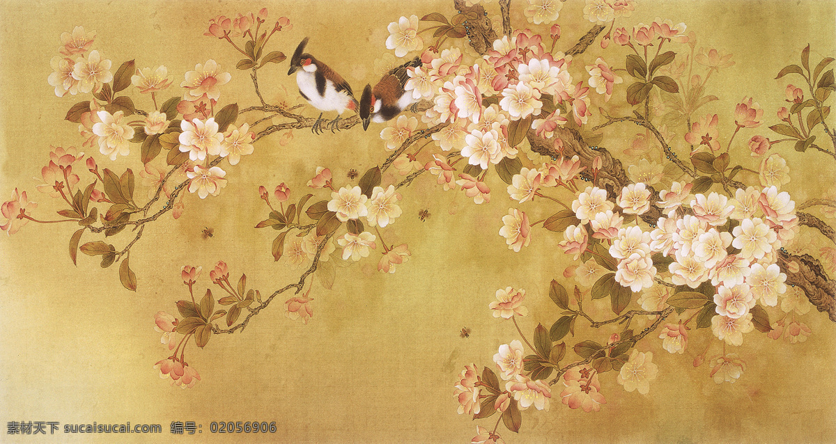 素雅梅花 中國風 水墨 文雅 古香古色 書香氣息 暈染 彩色 現(xiàn)代家居 背景墻 高清圖片 效果圖 棕色