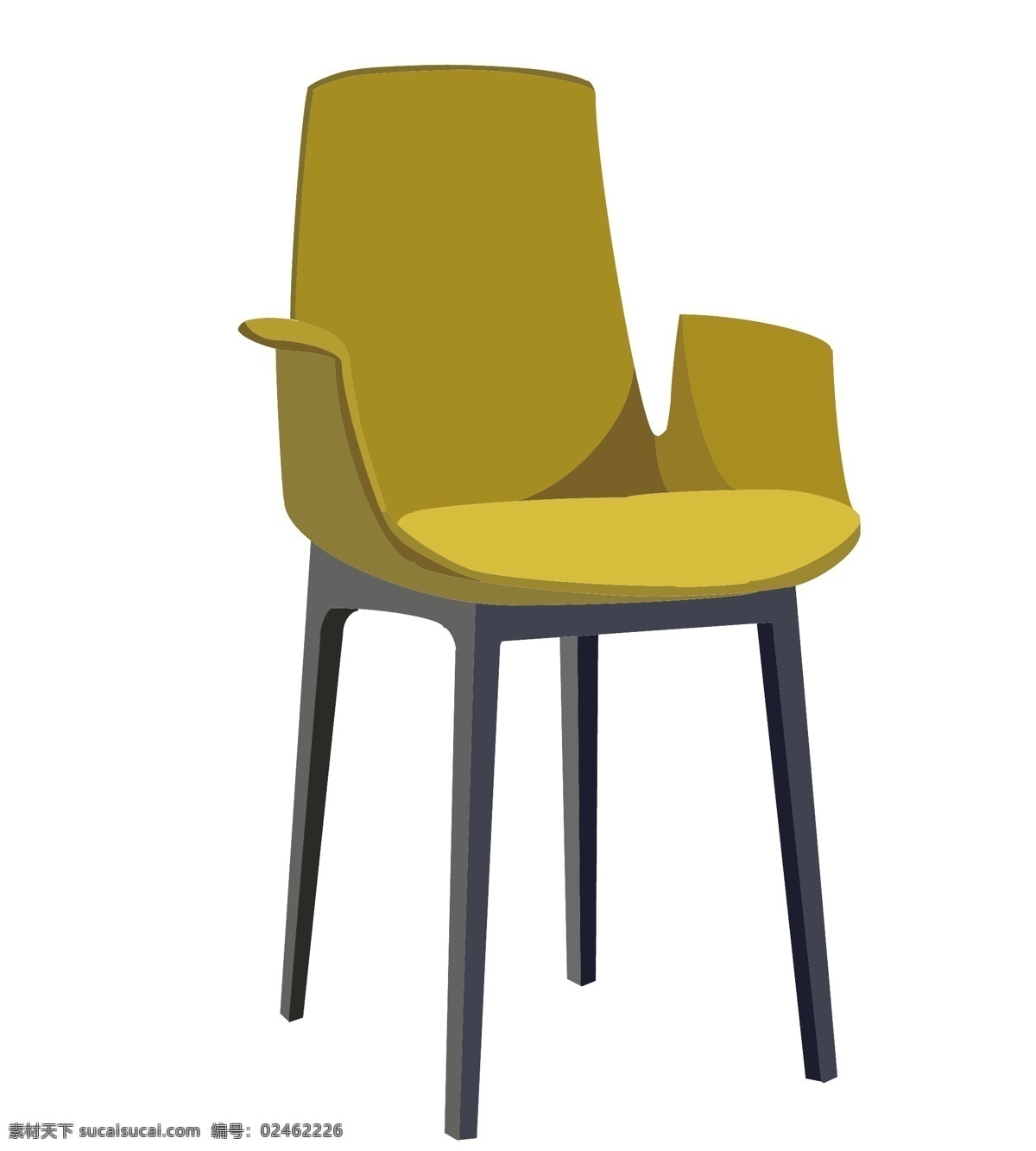 小 清新 黄色 椅子 插画 小清新 黄色的椅子 家居生活馆 家具 靠椅 餐椅 时尚 简约 餐厅 现代椅子