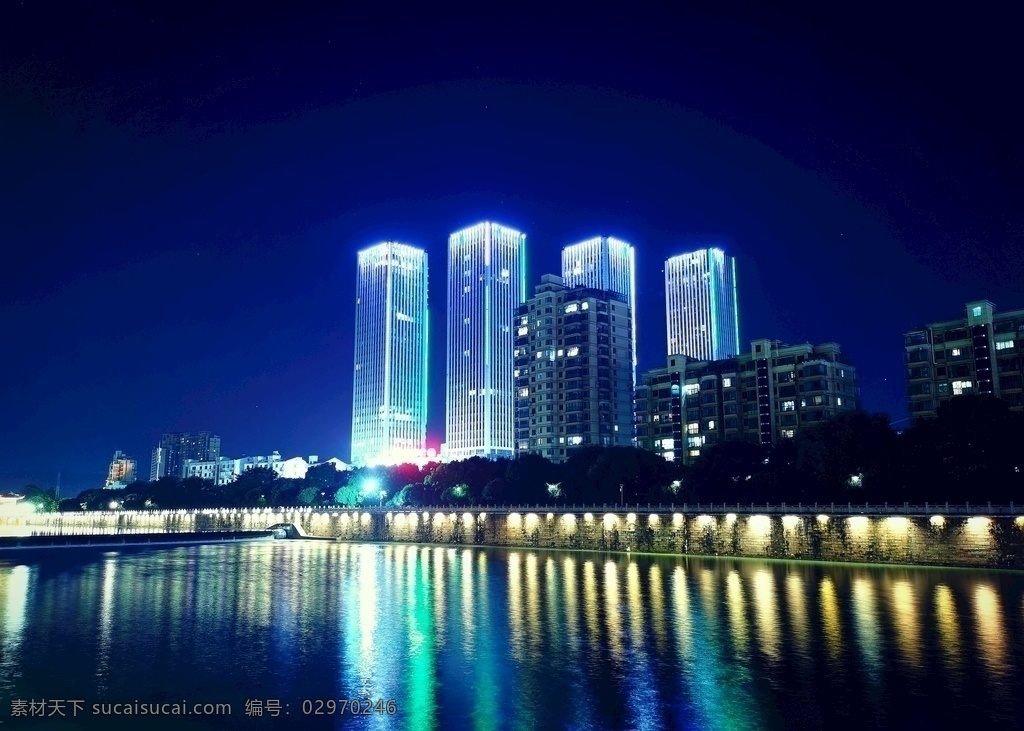 新昌江 世贸 夜景 新昌 江景 桥 建筑 旅游摄影 人文景观