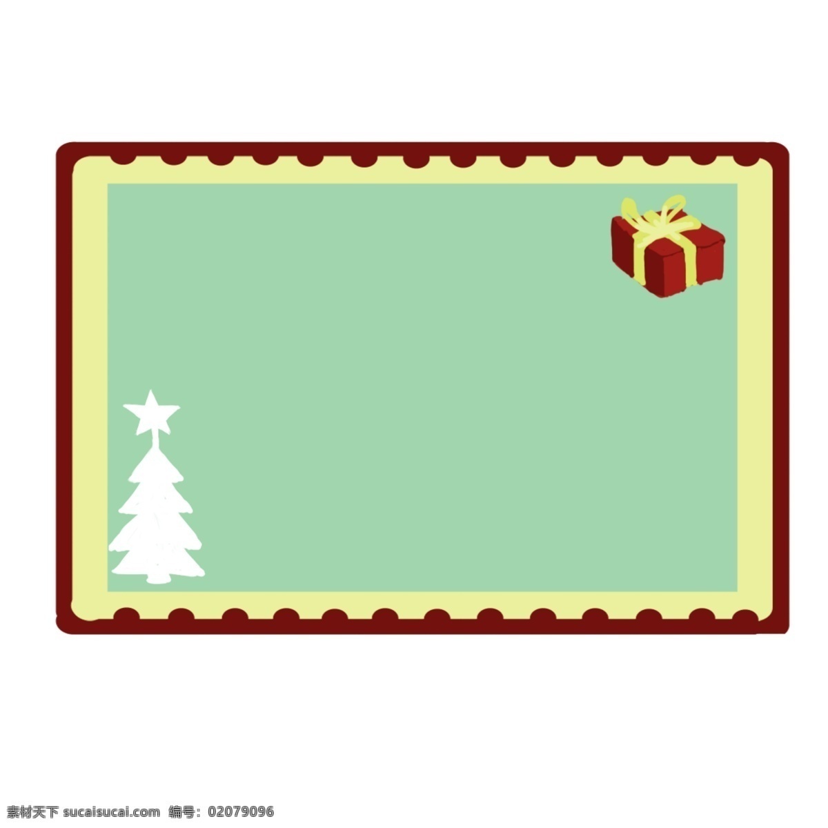 圣诞 礼品盒 装饰 边框 圣诞节边框 红色边框 圣诞树装饰 小清新边框 红色 节日边框