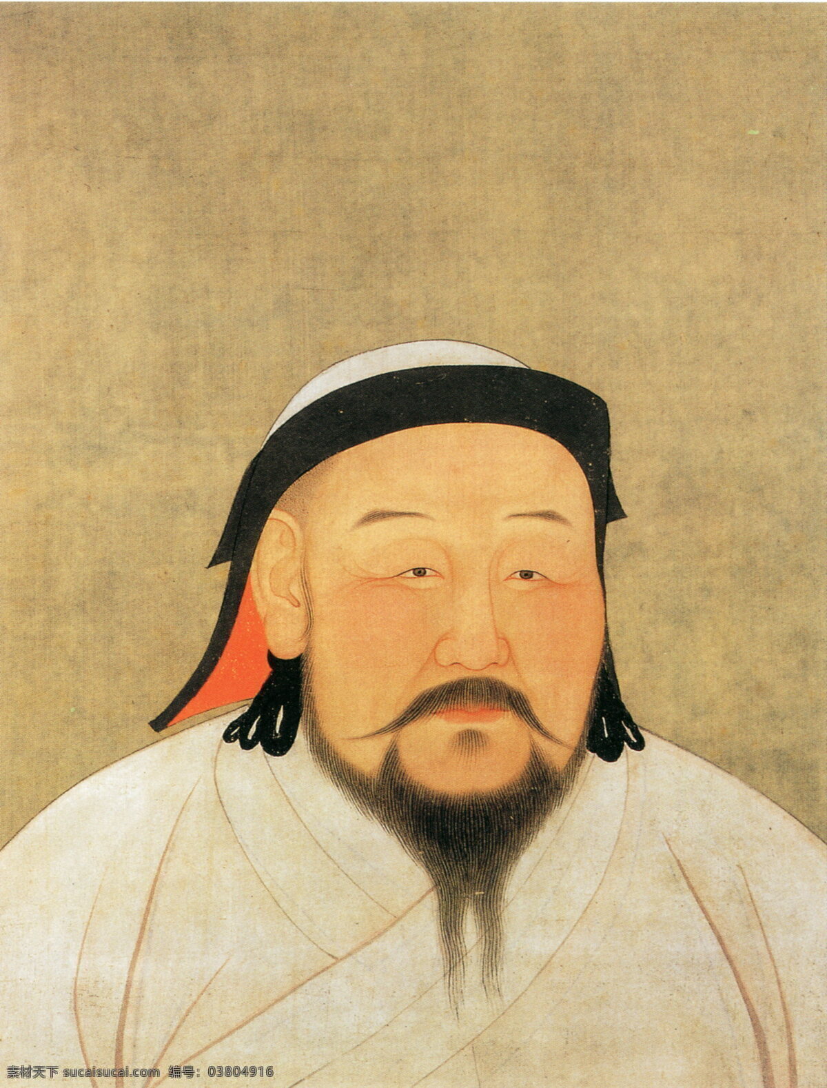 元世祖像 人物畫(huà) 中國(guó) 古畫(huà) 中國(guó)古畫(huà) 設(shè)計(jì)素材 人物名畫(huà) 古典藏畫(huà) 書(shū)畫(huà)美術(shù) 黃色
