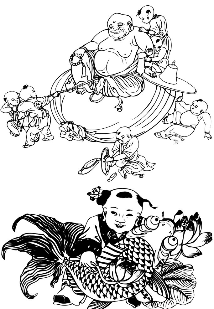 中国吉祥图案 中国 传统 吉祥 图案 传统图案 传统文化 传统人物 神仙 传统八仙 分层 源文件