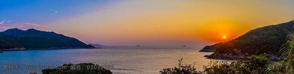 海上日出图片 海 山 夕阳 美色 高清 海风景 自然景观 自然风景