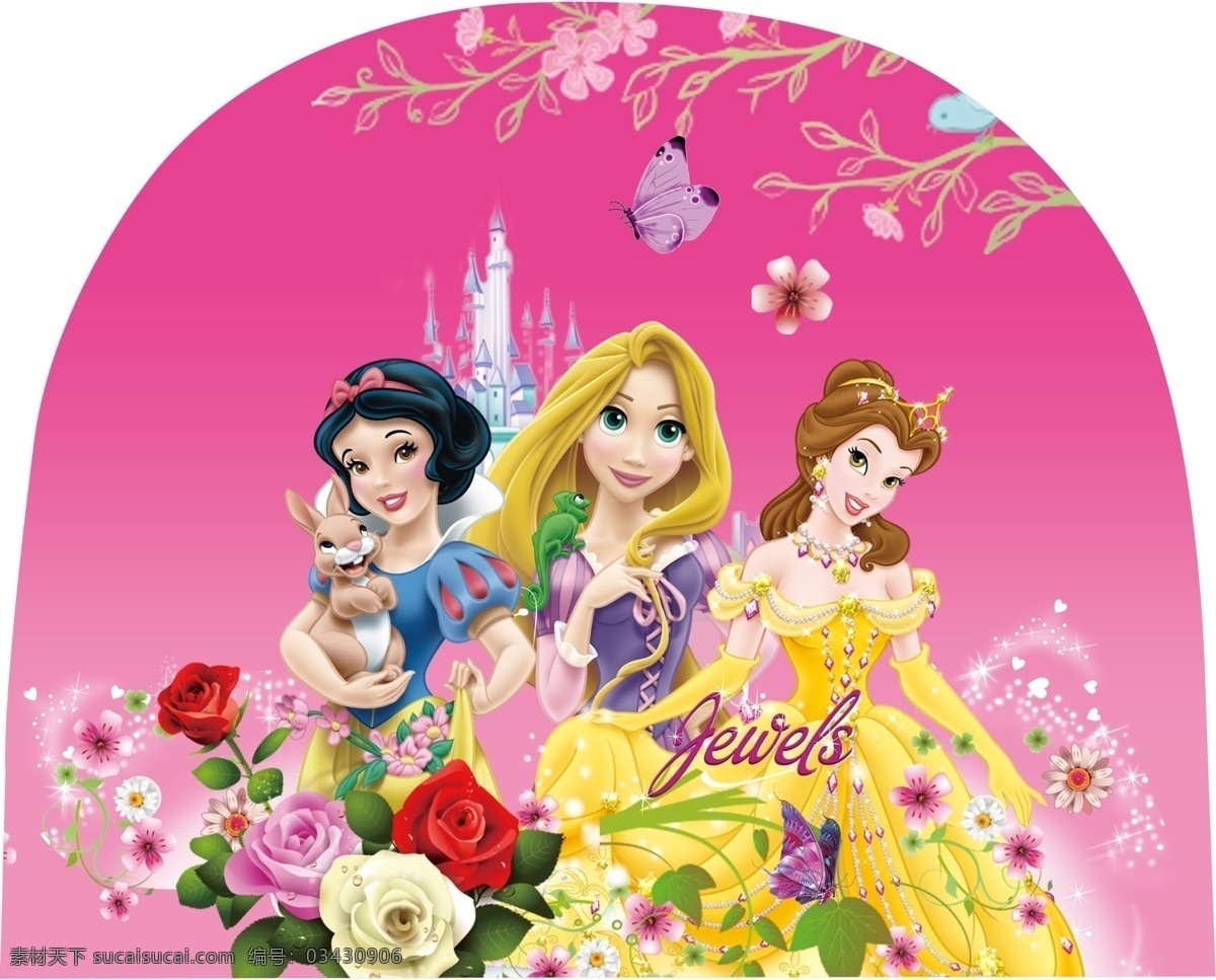 公主 迪士尼公主 女孩 公主背景 公主衣服 泳装 泳帽 标志图标 其他图标