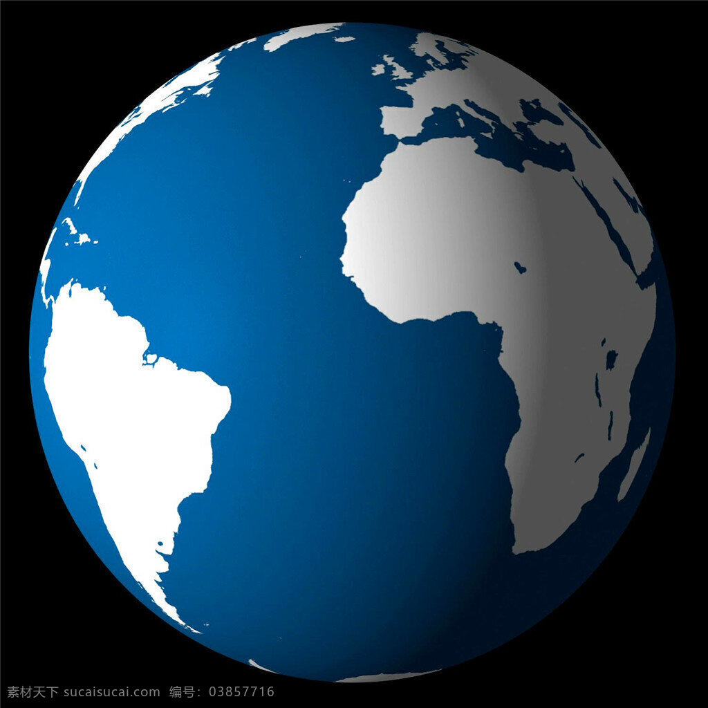 蓝色 地球 模型 循环 运动 动态 视频 自转 蓝白相间