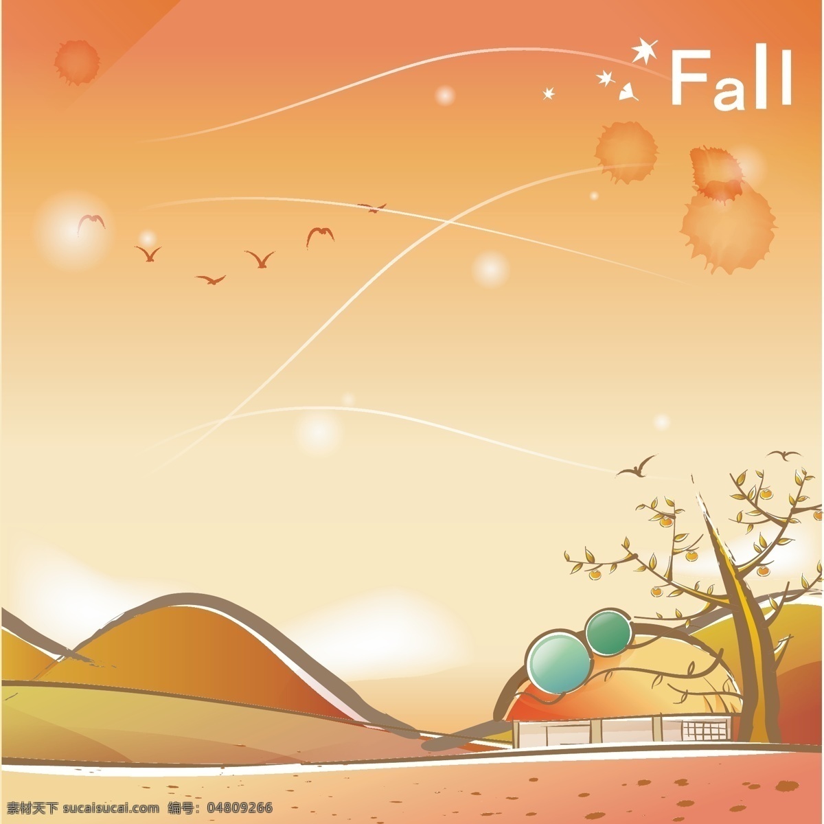 日韓 盛典 分層 源文件 秋天風(fēng)景 日韓盛典 矢量圖 其他矢量圖