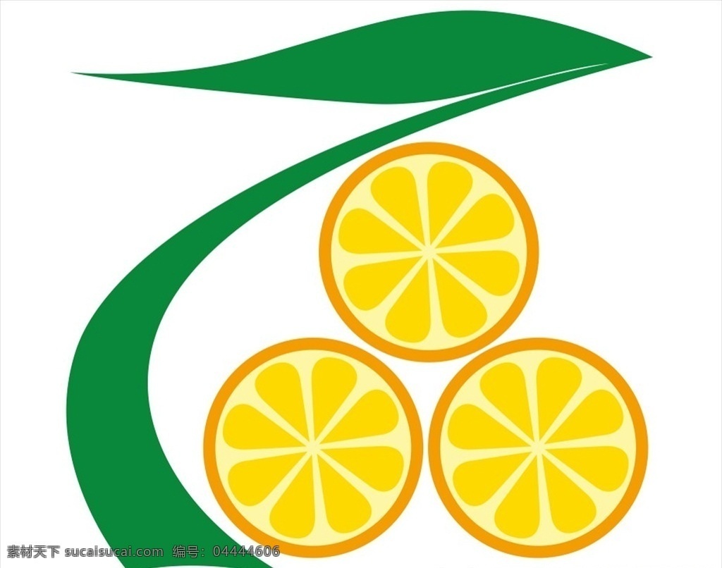 橘子 素材图片 橙子 柠檬 黄色 橙色 柠檬片 绿叶 绿色 汽车车贴