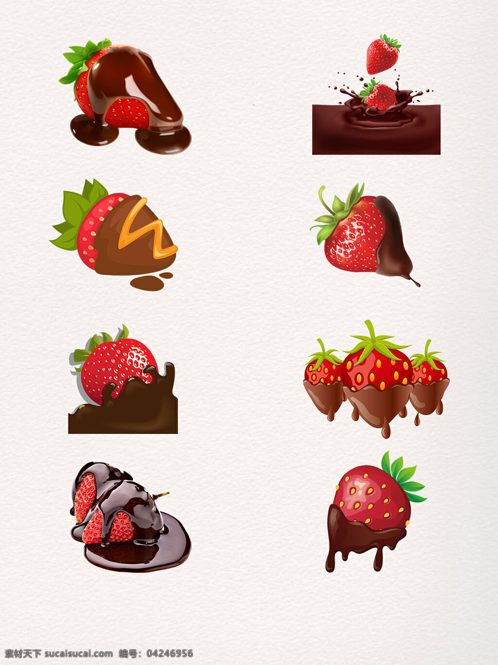 高清 巧克力 草莓 png素材 草莓巧克力酱 美味 巧克力草莓 手绘 水果 甜点 休闲食品