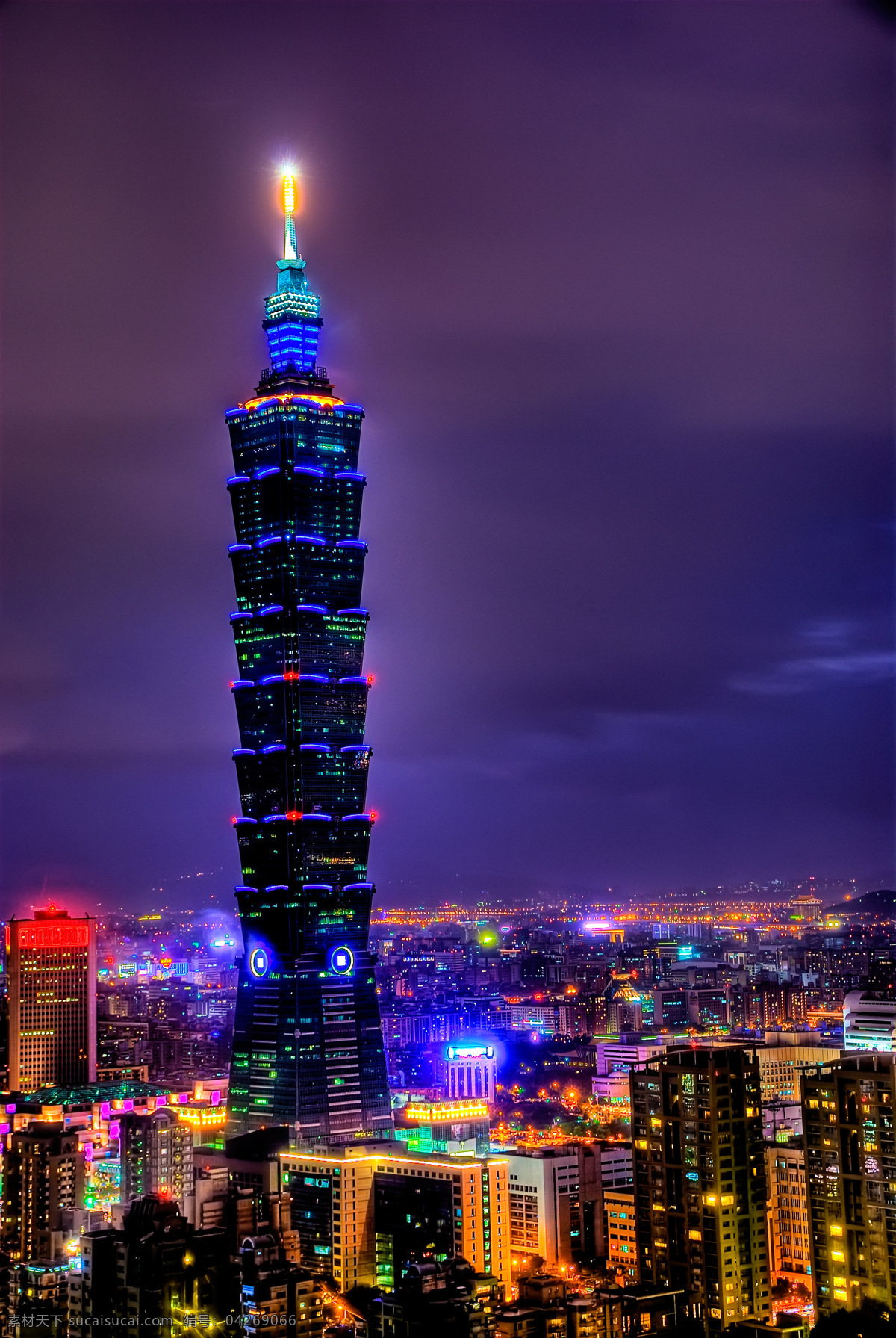 台北 夜色 璀璨 天空 云彩 都會 建物 高樓 灯光 灯火 旅游摄影