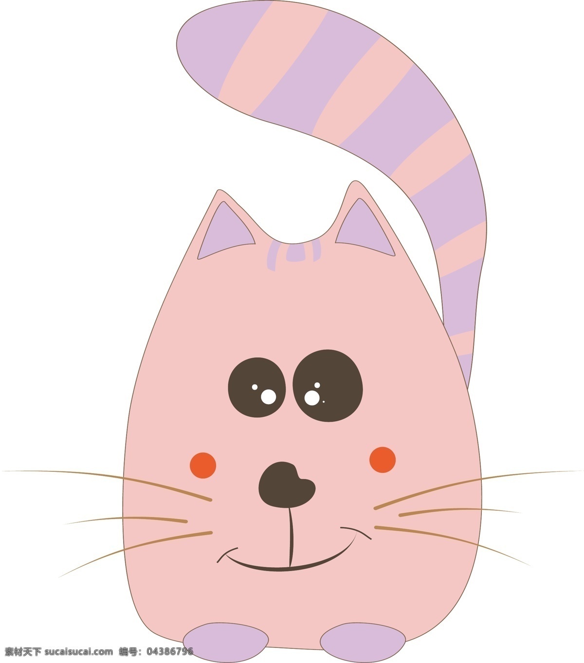 胖胖 粉色 猫咪 可爱 手绘 卡通 免 抠 胖胖的 免抠 方便快捷 插画动漫 萌萌的 闪闪 发光 眼神