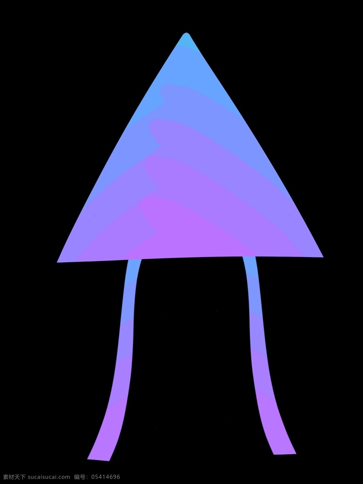 蓝色 三角形 风筝 插画 蓝色风筝 卡通风筝插画 蓝色的风筝 紫色的花纹 三角形风筝 创意风筝插画