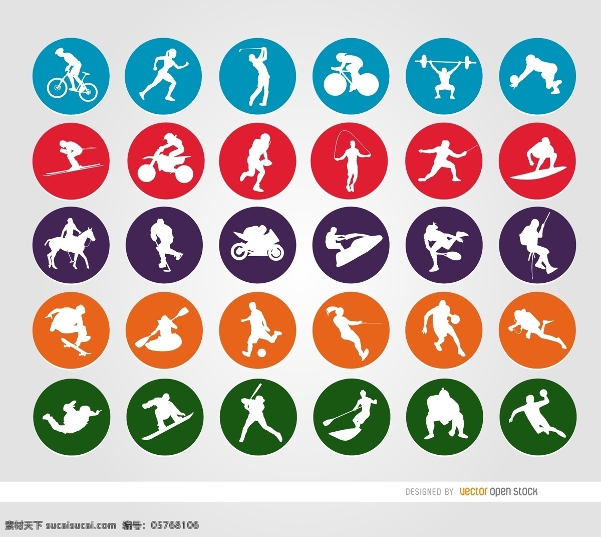 体育运动 圆形 图标 体育 运动 奥运 矢量图 矢量 高清图片
