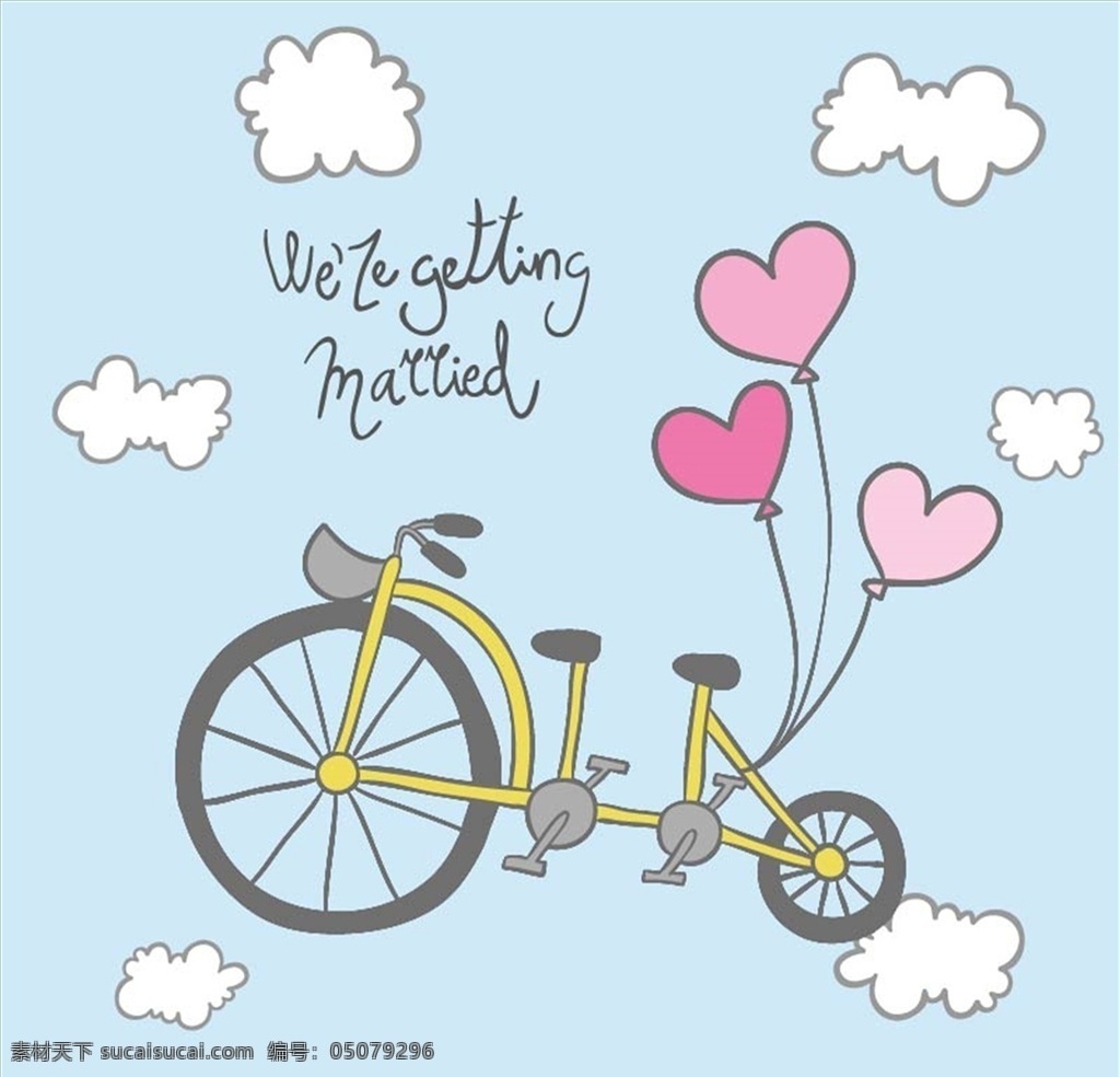 手绘 自行车 卡通自行车 手绘自行车 卡通 动物 插图 素描 背景 图形 幼儿园 可爱素材 墙画