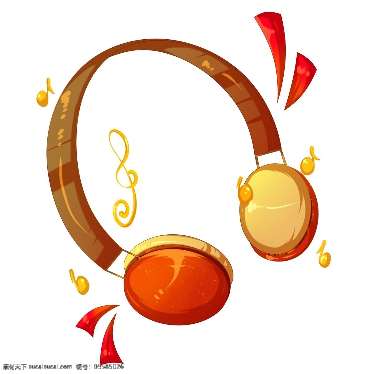 音乐 播放器 耳机 插画 音乐的耳机 卡通插画 音乐插画 音乐演奏 音乐表演 音乐乐器 红色的耳机