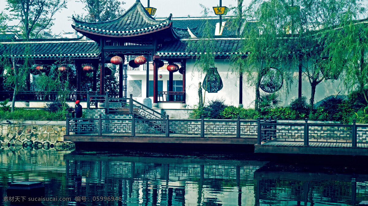 古建筑 合肥 三河古鎮(zhèn) 小橋流水 綠樹成蔭 燈籠 亭臺(tái) 國(guó)內(nèi)旅游 旅游攝影