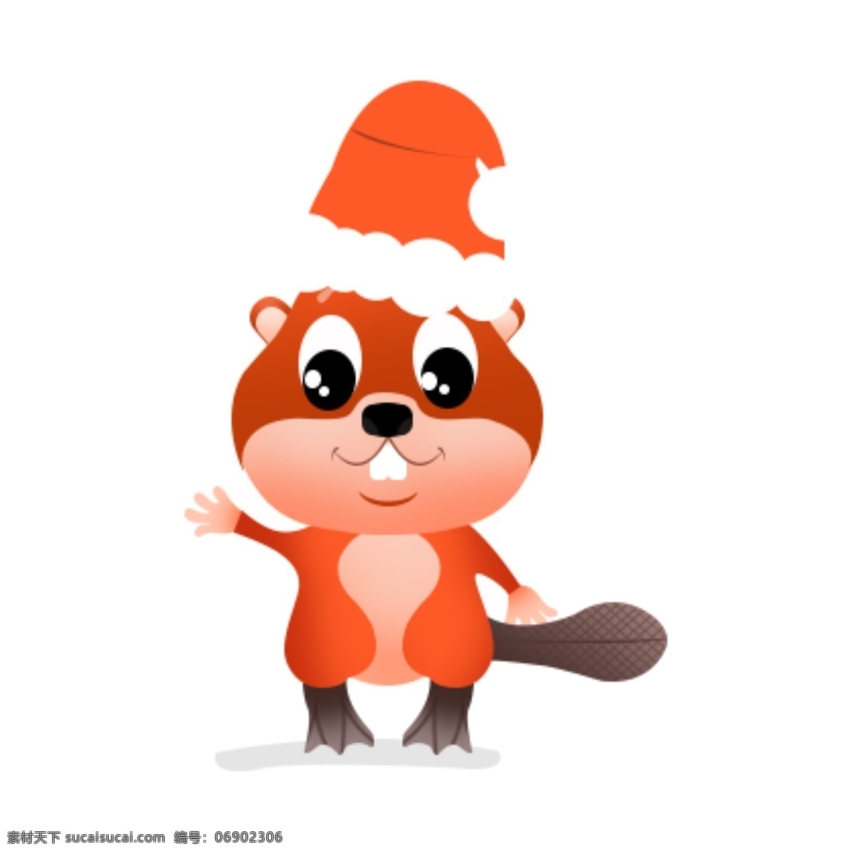 小海狸 海狸 动物 卡通 icon 动漫 矢量图 分层