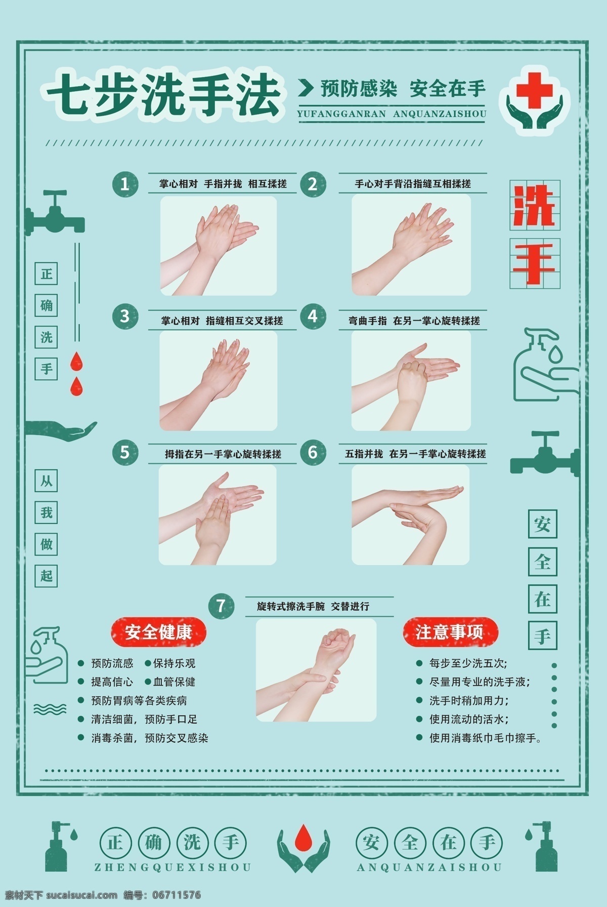 七 步 洗手 法 七步洗手法 洗手方法 七步 注意清潔 講究衛(wèi)生 個(gè)人衛(wèi)生