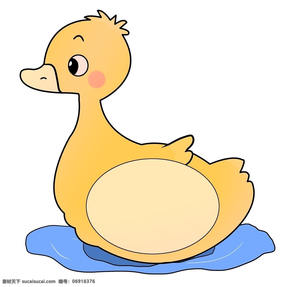 可爱 鸭子 游水 边框 卡通 可爱鸭子