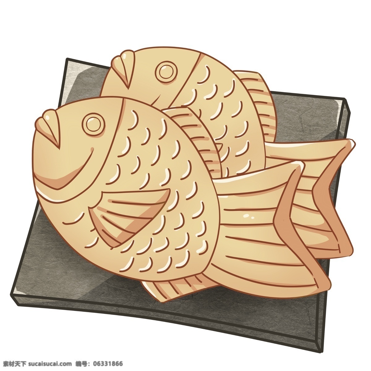 日本文化插画 鱼 可爱的 两个 日本文化 插画 日本