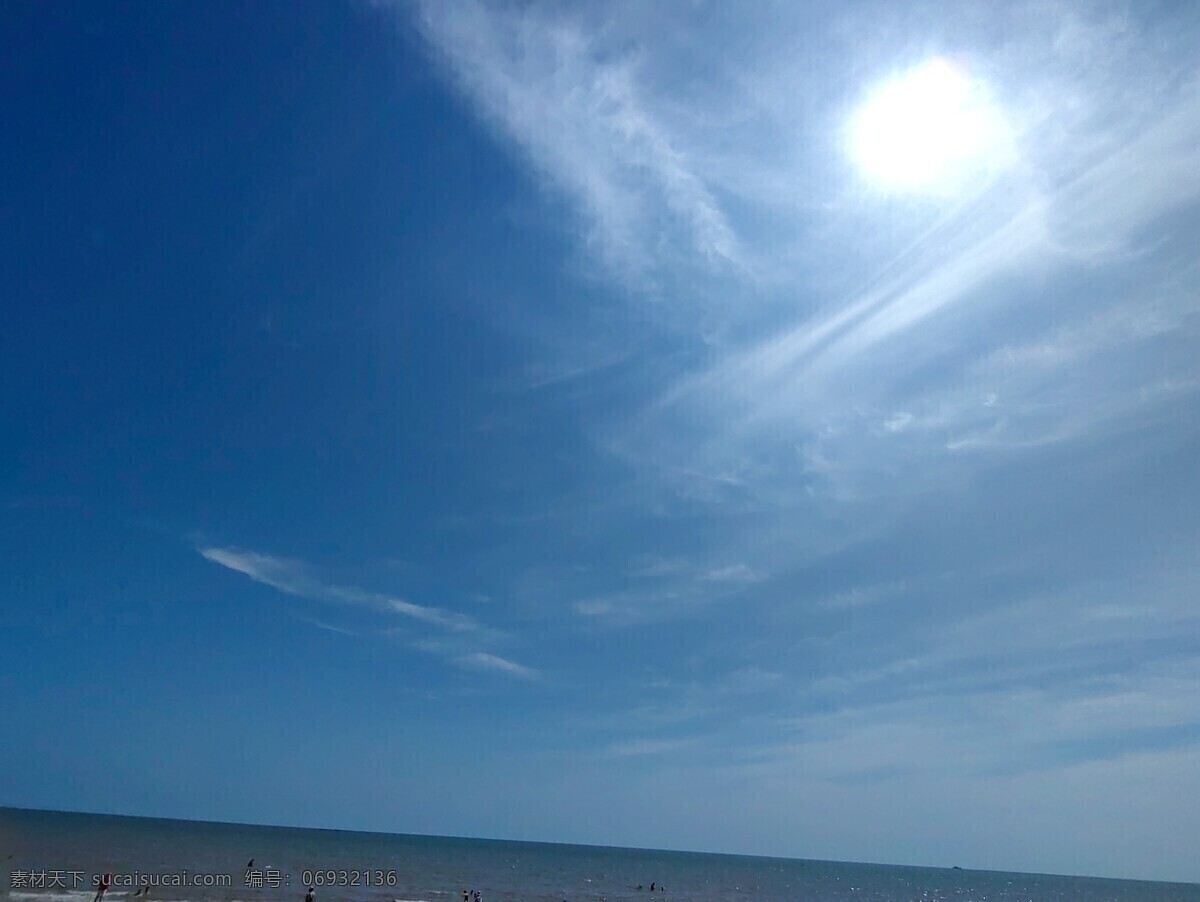 下午 海边 太阳 天空 蔚蓝 自然景观 自然风景