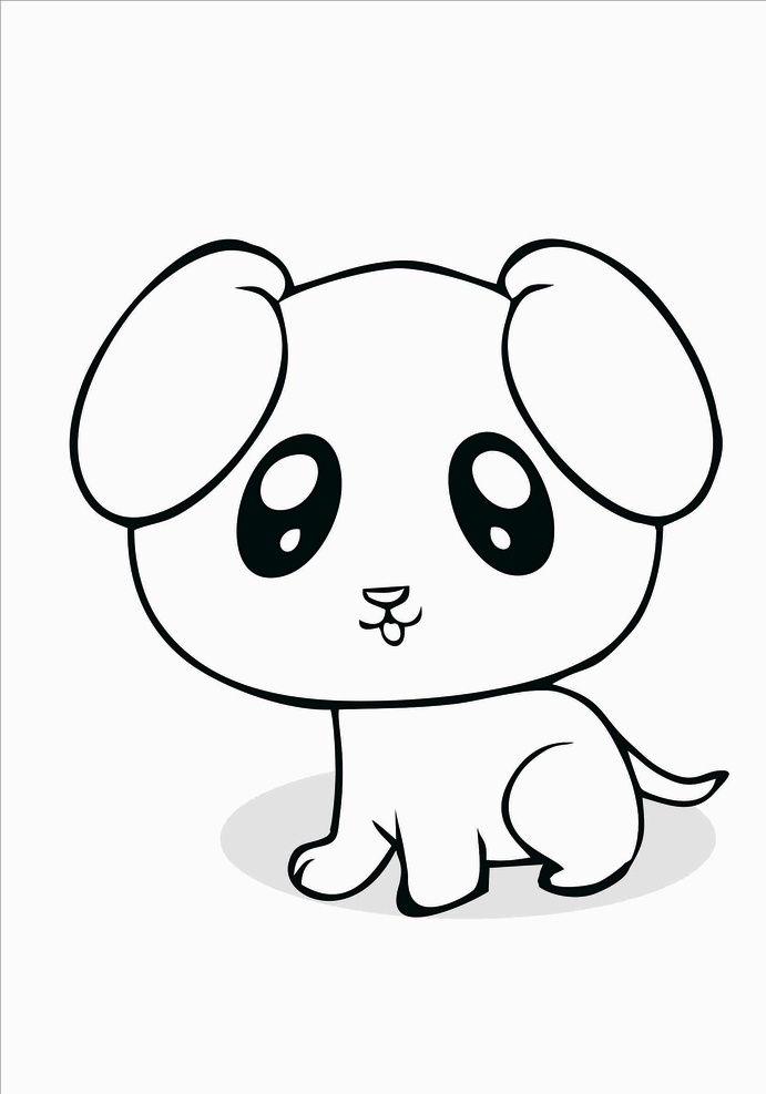 小狗图片 小狗 宠物 可爱 矢量图 平面广告 平面设计 卡哇伊 简笔画 卡通画