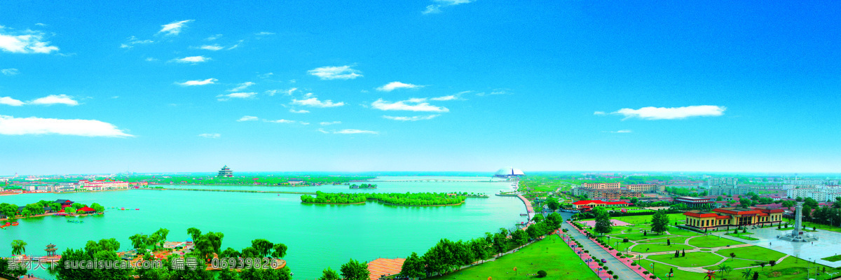 東昌湖 藍(lán)天碧水 聊城風(fēng)光 湖心島 英雄廣場(chǎng) 帶狀公園 水城明珠 古樓 山水風(fēng)景 自然景觀