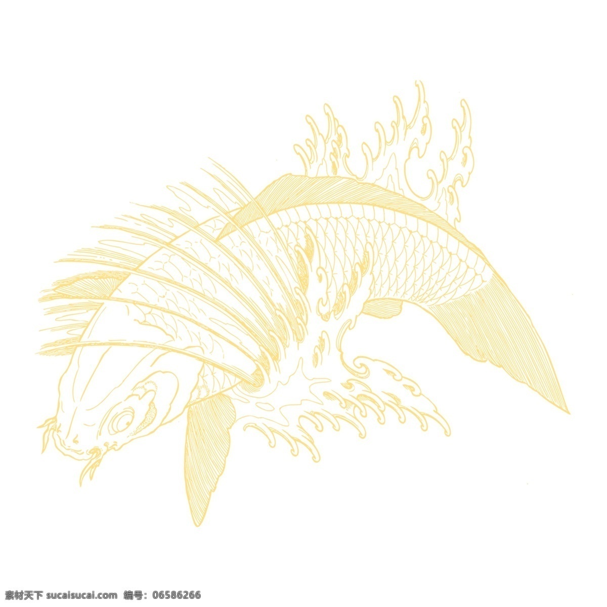 鯉魚 窗花 剪紙 裝飾 元素 手繪 轉(zhuǎn)運(yùn)錦鯉 鯉魚元素 中國風(fēng)元素 喜慶素材