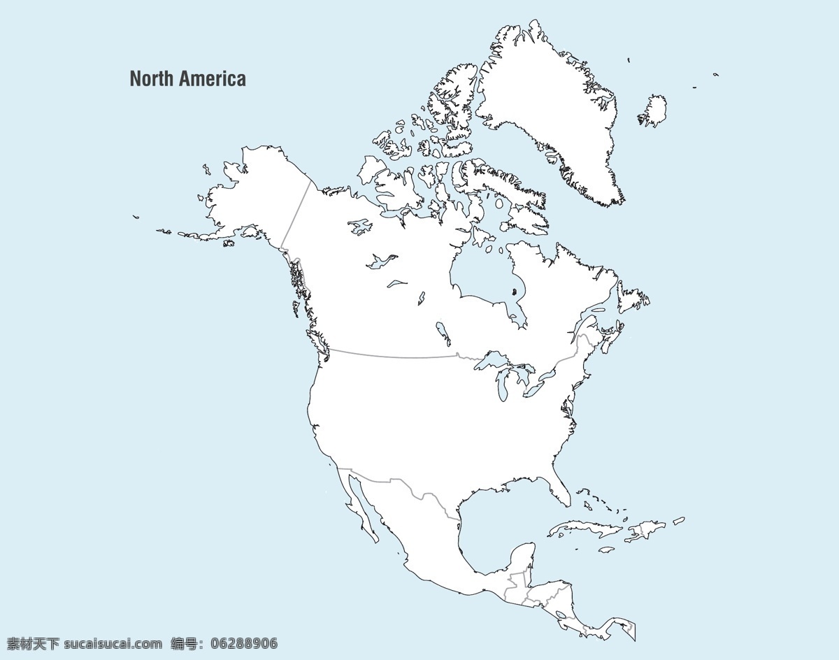 北美 国 地图 矢量 北 美国 世界 美国人 矢量图 其他矢量图