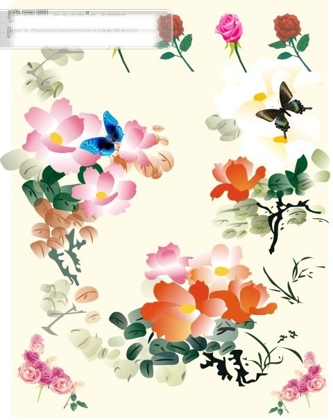 玫瑰免費下載 紅花 花 玫瑰 其他矢量圖 矢量圖 矢量 花紋 花邊 底紋 邊框 裝飾素材 移門