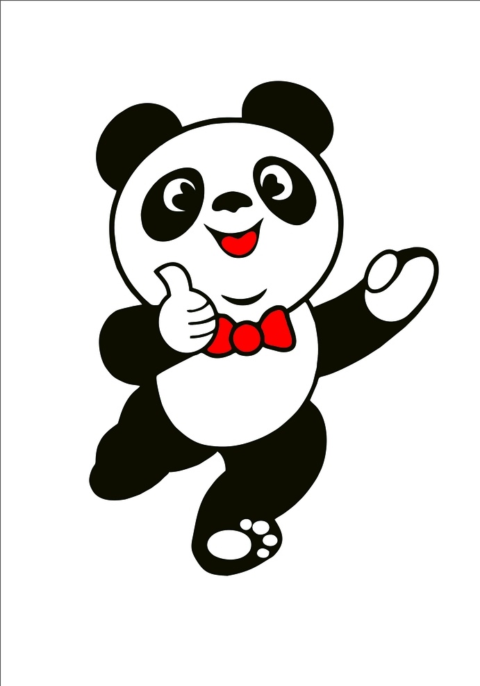 卡通熊猫图片 熊猫 卡通 卡通熊猫 笑脸熊猫 站立熊猫 动漫动画 动漫人物