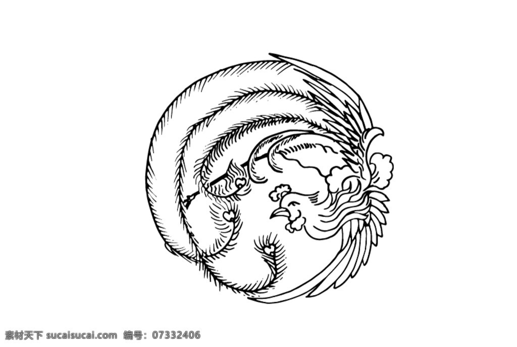 中國(guó)古典花紋 中國(guó) 古典 花紋 鳳紋 團(tuán)花紋 矢量花紋 圓形團(tuán)花 矢量 紋樣 底紋邊框 花邊花紋