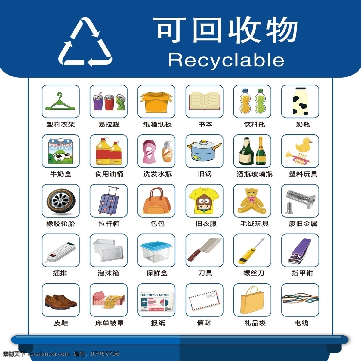 可回收物图片 北京市 垃圾 分类 可回收物 垃圾分类表