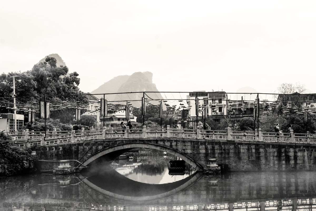 黑白 風(fēng)格 古橋 古鎮(zhèn) 黑白照片 古典 復(fù)古 商用 風(fēng)景 風(fēng)光