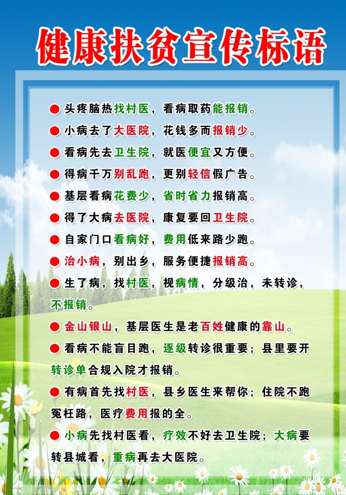 健康 扶贫 宣传 标语 健康扶贫政策 健康宣传栏 健康扶贫 村医六必知 健康展板 国家基本 公共卫生 医院卫生院 展板模板