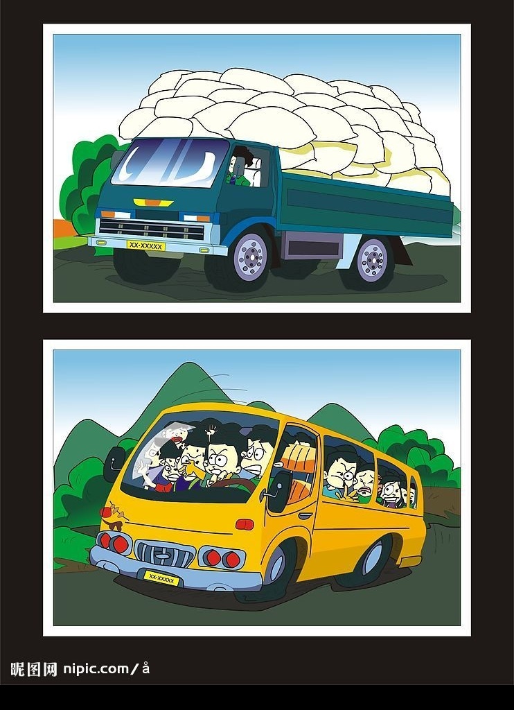 嚴(yán)禁超載 人物 人身安全 車 其他設(shè)計 矢量圖庫