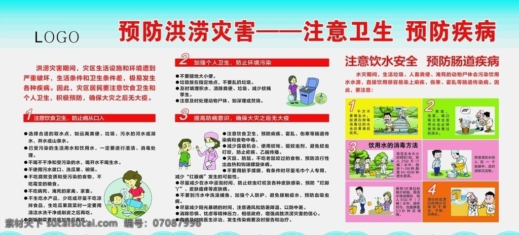 洪澇宣傳欄 洪澇 預(yù)防疾病 健康教育 宣傳欄 預(yù)防腸道疾病 飲用水