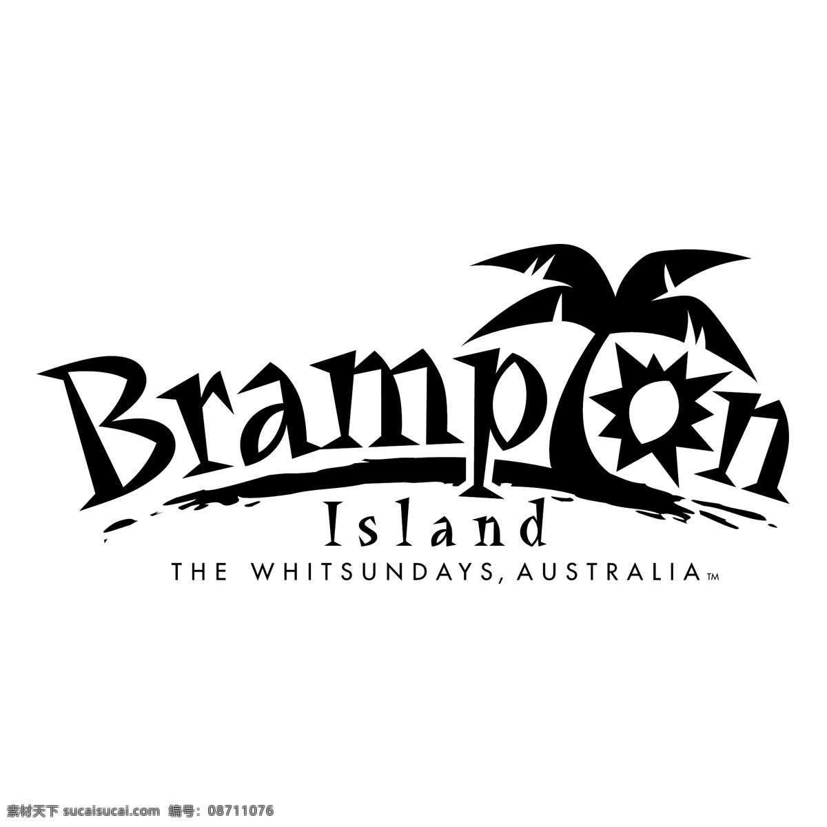 布兰普顿岛 免费 班顿 岛 标志 标识 白色